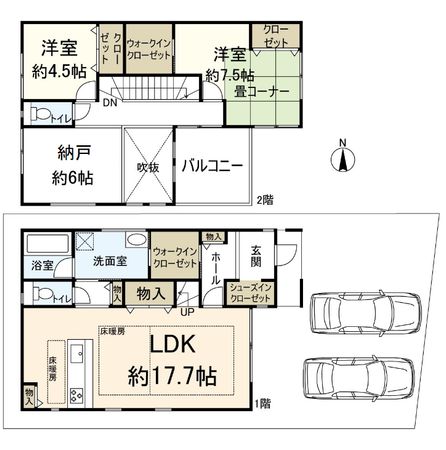 上野町 戸建 間取図(平面図) 上野町 戸建 間取図(平面図)