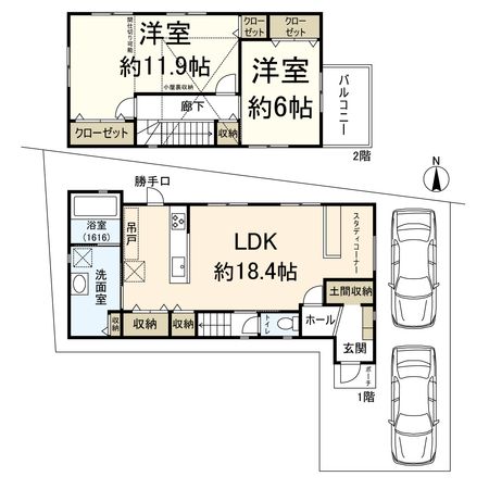 鮎川二丁目 戸建 間取図(平面図) 鮎川二丁目 戸建 間取図(平面図)
