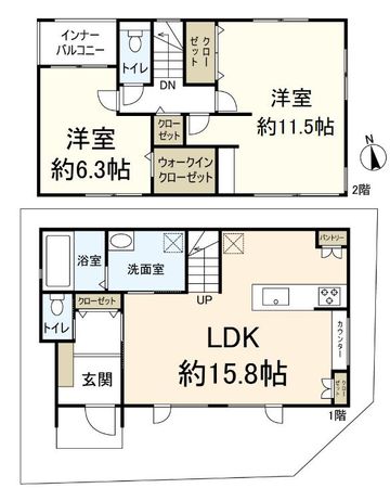 上野町 新築戸建 間取図(平面図)