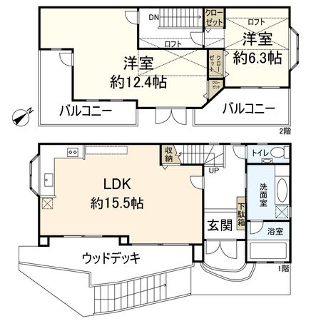 南安威三丁目 戸建 間取図(平面図) 南安威三丁目 戸建 間取図(平面図)