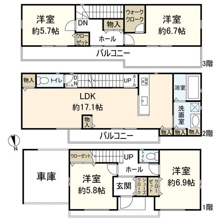 東太田二丁目 戸建 間取図(平面図) 東太田二丁目 戸建 間取図(平面図)