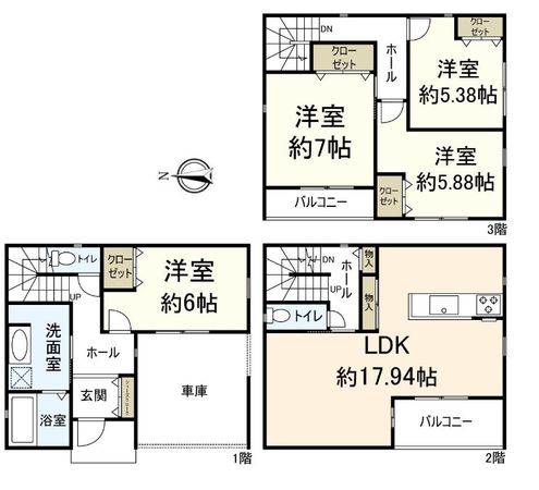上野町 戸建 間取図(平面図) 上野町 戸建 間取図(平面図)