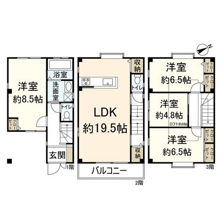 天王二丁目 戸建 間取図(平面図) 天王二丁目 戸建 間取図(平面図)