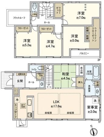 山手台新町三丁目 戸建 間取図(平面図)
