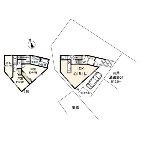 南春日丘六丁目 新築戸建 間取図(平面図) 南春日丘六丁目 新築戸建 間取図(平面図)