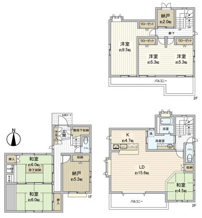 美沢町 戸建 間取図(平面図) 美沢町 戸建 間取図(平面図)