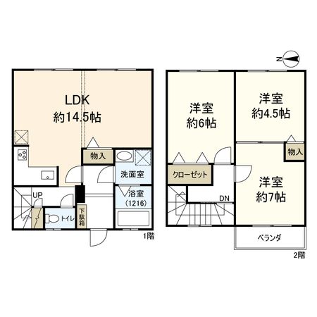 春日四丁目 戸建 間取図(平面図) 春日四丁目 戸建 間取図(平面図)