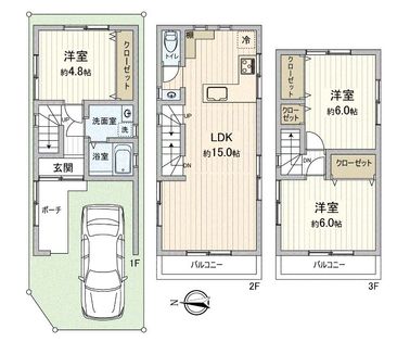 真砂一丁目 戸建 間取図(平面図)