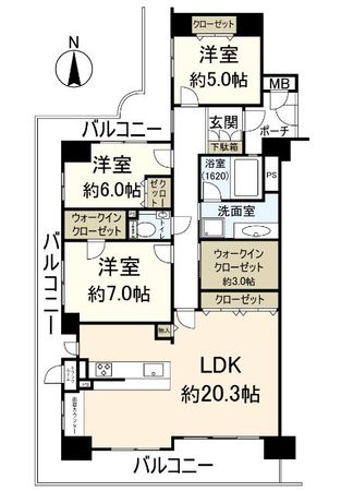 茨木ガーデンレジデンス 間取図(平面図) 間取図(平面図)