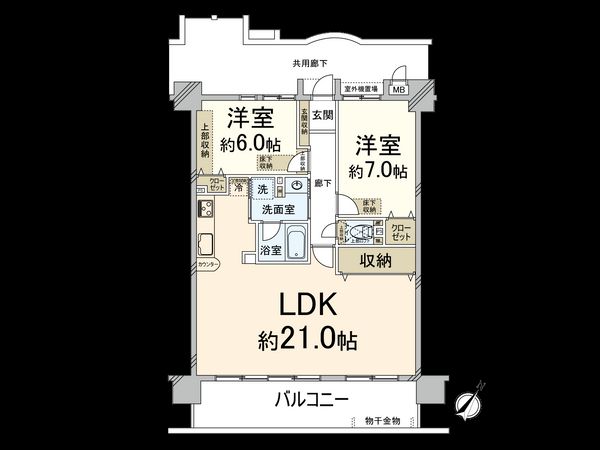 デュアル南茨木 間取図(平面図)