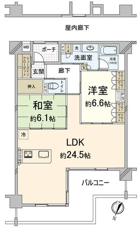 エクスモンド有馬 間取図(平面図)