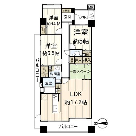 クレアシティ茨木舟木町 間取図(平面図)
