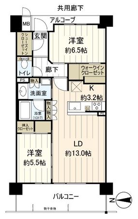 ジオ茨木中穂積 間取図(平面図) ジオ茨木中穂積 間取図(平面図)