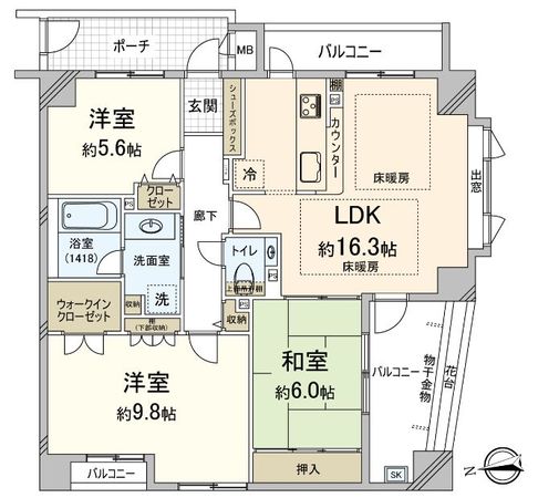 TATディナスティ茨木大池 間取図(平面図) 間取図(平面図)