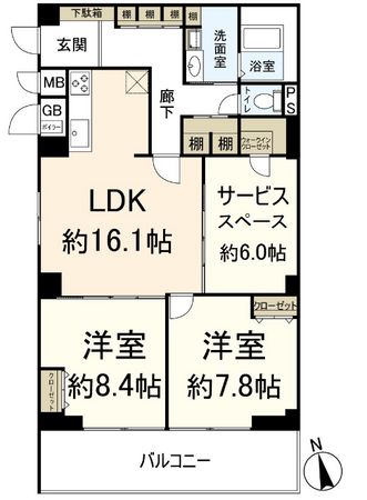 茨木南春日丘プライムタウン B棟 間取図(平面図) 茨木南春日丘プライムタウン B棟 間取図(平面図)