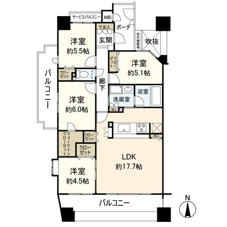 ダイアパレス茨木 間取図(平面図) 間取図(平面図)