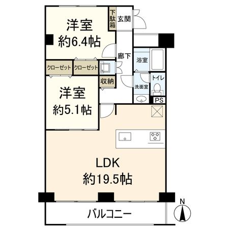 グリーンタウン茨木 6番館 間取図(平面図) 間取図(平面図)
