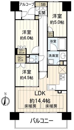 パークナード・レーベン茨木さわらぎ 間取図(平面図) 間取図(平面図)