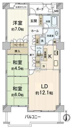 ライフフィールドハイム茨木 間取図(平面図) 間取図(平面図)