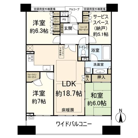 ライオンズマンション茨木ヒルズ 間取図(平面図)