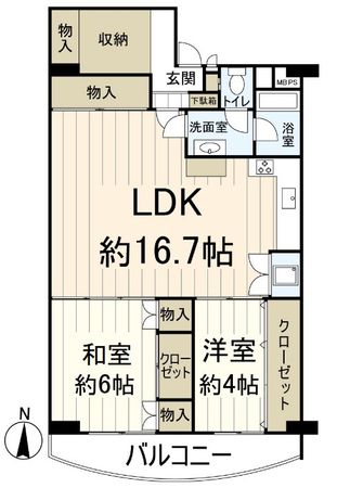 南茨木駅前ハイタウン A棟 間取図(平面図)