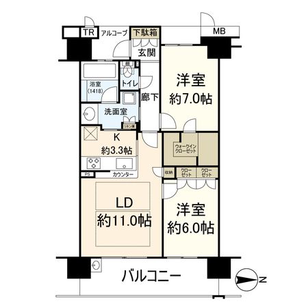 アップルガーデン茨木 間取図(平面図) アップルガーデン茨木 間取図(平面図)