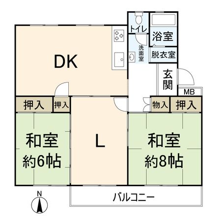 茨木郡山住宅 A-27棟 間取図(平面図)