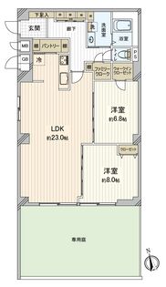 茨木南春日丘プライムタウン B棟 間取図(平面図)