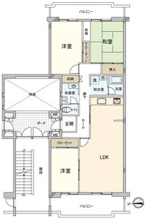 茨木安威B団地 間取図(平面図)