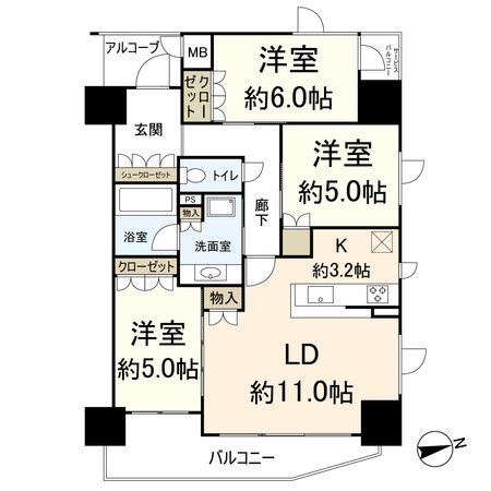ユニハイム茨木永代町 間取図(平面図) ユニハイム茨木永代町 間取図(平面図)