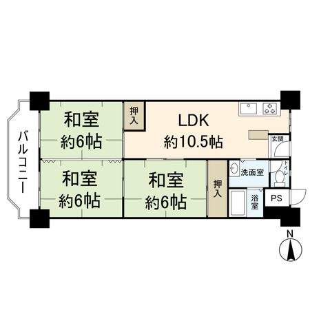 ローレルハイツ茨木総持寺 第2号棟 間取図(平面図)