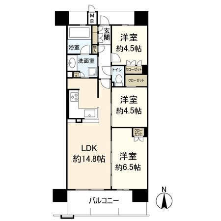 パークナード・レーベン茨木さわらぎ 間取図(平面図)
