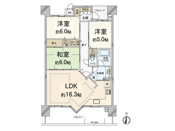ルイシャトレ南茨木 間取図(平面図)