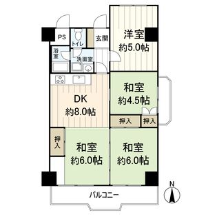 阪急東茨木ハイタウン白川高層住宅 6号棟 間取図(平面図) 間取図(平面図)