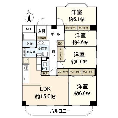 東奈良高層住宅 G棟 間取図