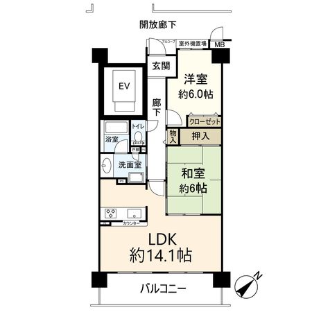 イトーピア茨木 間取図(平面図)