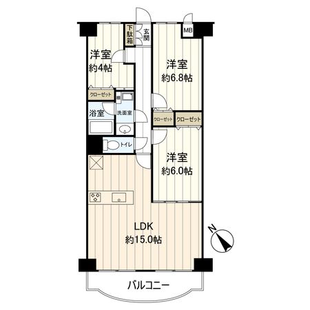 さんくれーる茨木C棟 間取図(平面図) さんくれーる茨木C棟 間取図(平面図)