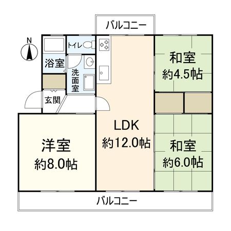 陽和台第3住宅 3号棟 間取図(平面図) 陽和台第3住宅 3号棟 間取図(平面図)