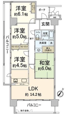 レックスプラザ八尾志紀 間取図(平面図) レックスプラザ八尾志紀 間取図(平面図)