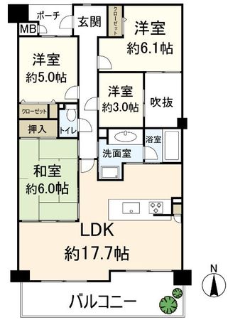 藤和ライブタウン茨木南春日丘 2番館 間取図(平面図) 藤和ライブタウン茨木南春日丘 2番館 間取図(平面図)