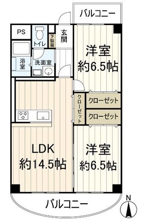 南茨木ハイタウン美沢 B棟 間取図(平面図) 南茨木ハイタウン美沢 B棟 間取図(平面図)