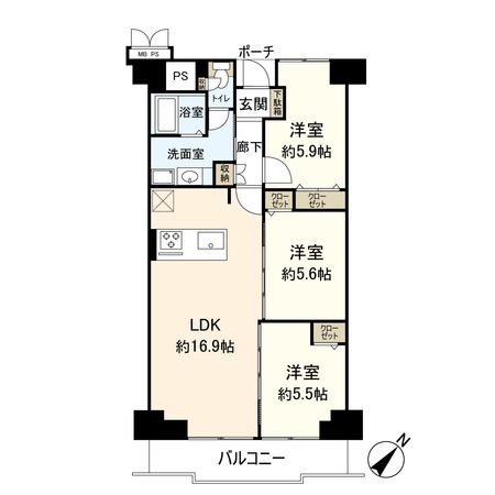 朝日プラザ千里北 D棟 間取図(平面図) 朝日プラザ千里北 D棟 間取図(平面図)