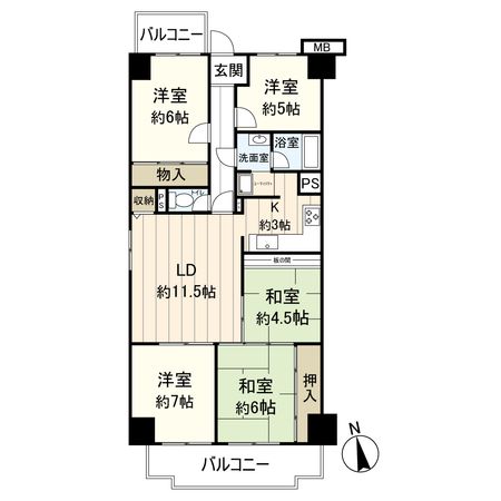 朝日プラザ千里北 C棟 間取図(平面図) 朝日プラザ千里北 C棟 間取図(平面図)