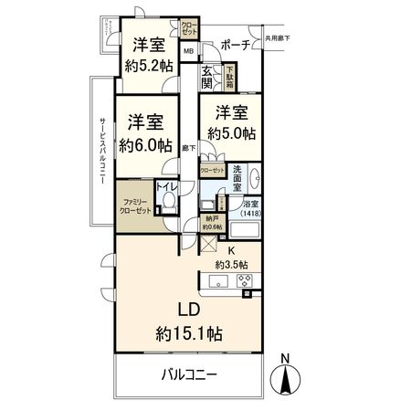 パークナード・レーベン茨木さわらぎ 間取図(平面図) パークナード・レーベン茨木さわらぎ 間取図(平面図)