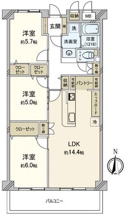 ローレルハイツ茨木 1号棟 間取図(平面図) ローレルハイツ茨木 1号棟 間取図(平面図)