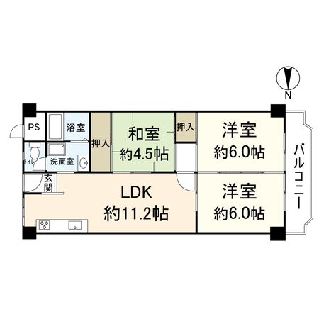 ローレルハイツ茨木総持寺 第1号棟 間取図(平面図) ローレルハイツ茨木総持寺 第1号棟 間取図(平面図)