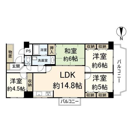 ローレルハイツ茨木総持寺 第1号棟 間取図(平面図) ローレルハイツ茨木総持寺 第1号棟 間取図(平面図)