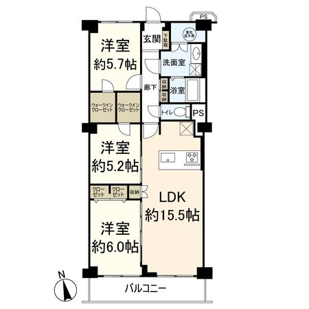 穂積台グランドコーポ 間取図(平面図) 穂積台グランドコーポ 間取図(平面図)