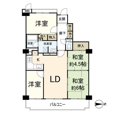 カルチェ茨木 間取図(平面図) カルチェ茨木 間取図(平面図)