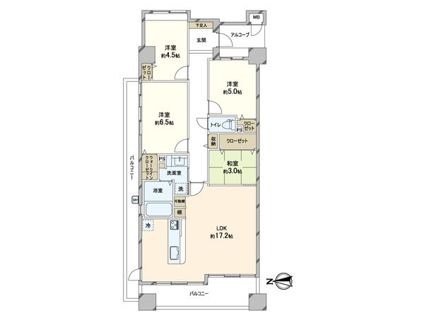 クレアシティ茨木舟木町 間取図(平面図)